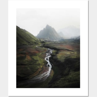 Iceland Mountain Posters and Art